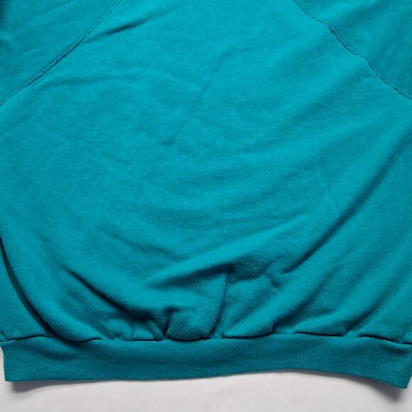 Vintage Blank Tultex Sweatshirt Teal Classic 90s Made in USA X-Large XL Crewneck - Picture 4 of 9